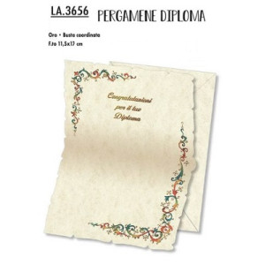 Biglietto auguri Pergamena auguri Diploma