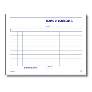 Blocco consegna A6 3 copie A6 (offerta)33x3