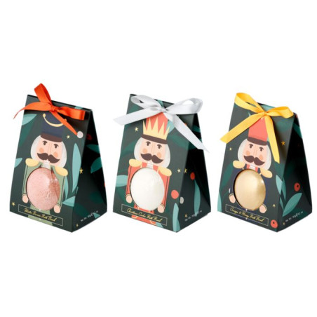 Bombe da bagno Natalizie Confezione Regalo - Schiaccianoci - Espositore da 9