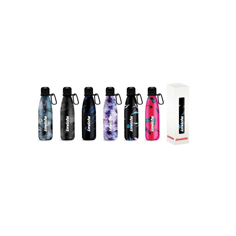Borraccia in acciaio termica SEVEN  invicta Acciaio INOX doppia parete 500ml (fantasia a scelta )(€15,90)