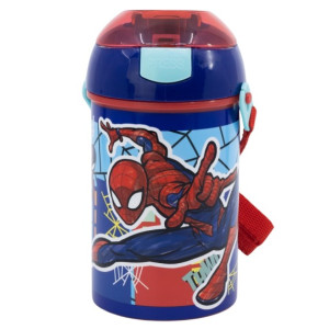 Borraccia in plastica Spiderman con tracolla