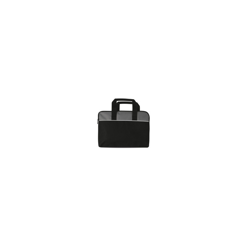 Borsa cartella porta documenti in poliestere nero/grigio