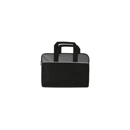 Borsa cartella porta documenti in poliestere nero/grigio
