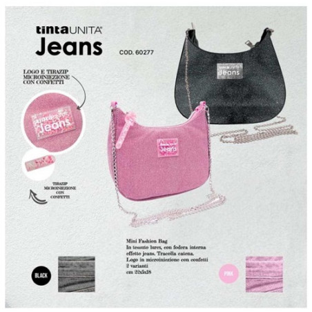 Borsetta TU JEANS TINTAUNITA glitter