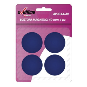 Bottoni magnetici d.40 blu 4pz