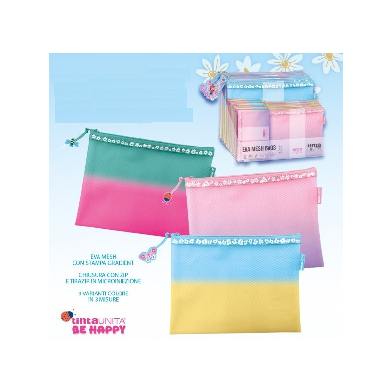 Busta con zip TINTAUNITA Eva Mesh A6
