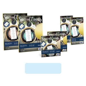 Buste 11x23 Special Events Majestic Favini azzurre 120gr 10pz