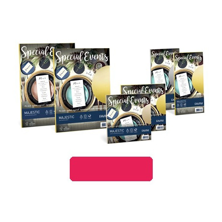 Buste 11x23 Special Events Majestic Favini rosse 120gr 10pz