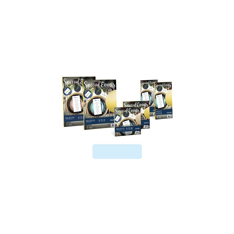 Buste 17x17 Special Events Majestic Favini azzurre 120gr 10pz