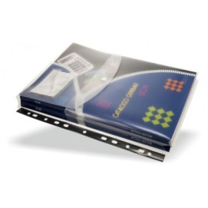 Buste 4 fori A4 a soffietto con bottone 5pz