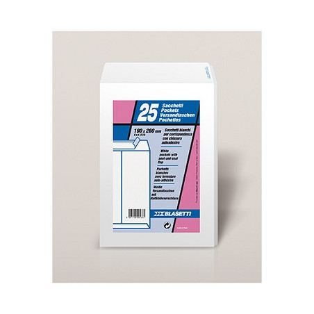 Buste a sacco bianche 19x26 in cf da 25 pz