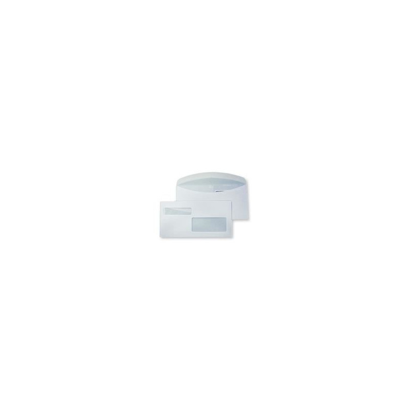 Buste bianche 11X23 2 finestre (mitt / dest) 500pz