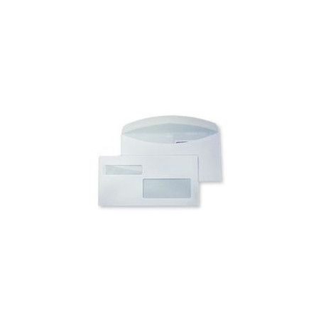 Buste bianche 11X23 2 finestre (mitt / dest) 500pz