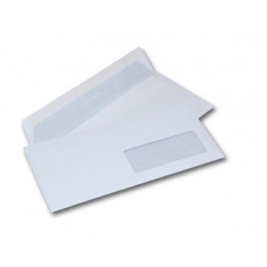 Buste bianche 11x23 c/finestra stampabili laser 90gr. 500pz