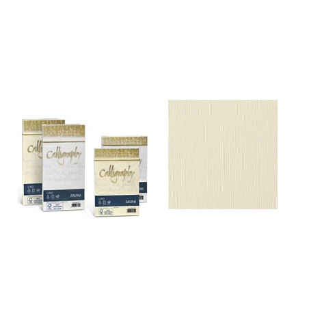 Buste Calligraphy Lino 12x18 120gr. avorio 25pz