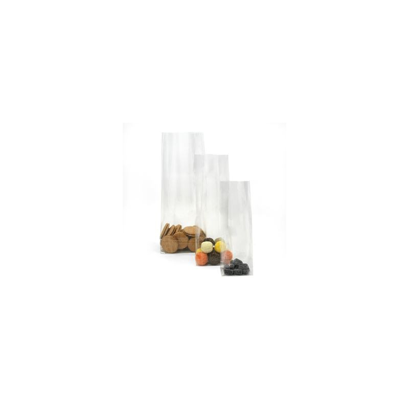 Buste Cellophan fondo quadro cm.8+5x28 50pz