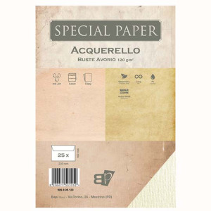 Buste Special Paper acquerello avorio 230x160mm 120gr 25pz