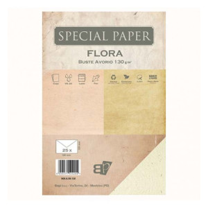 Buste Special Paper Flora avorio 12x18 130gr 25pz