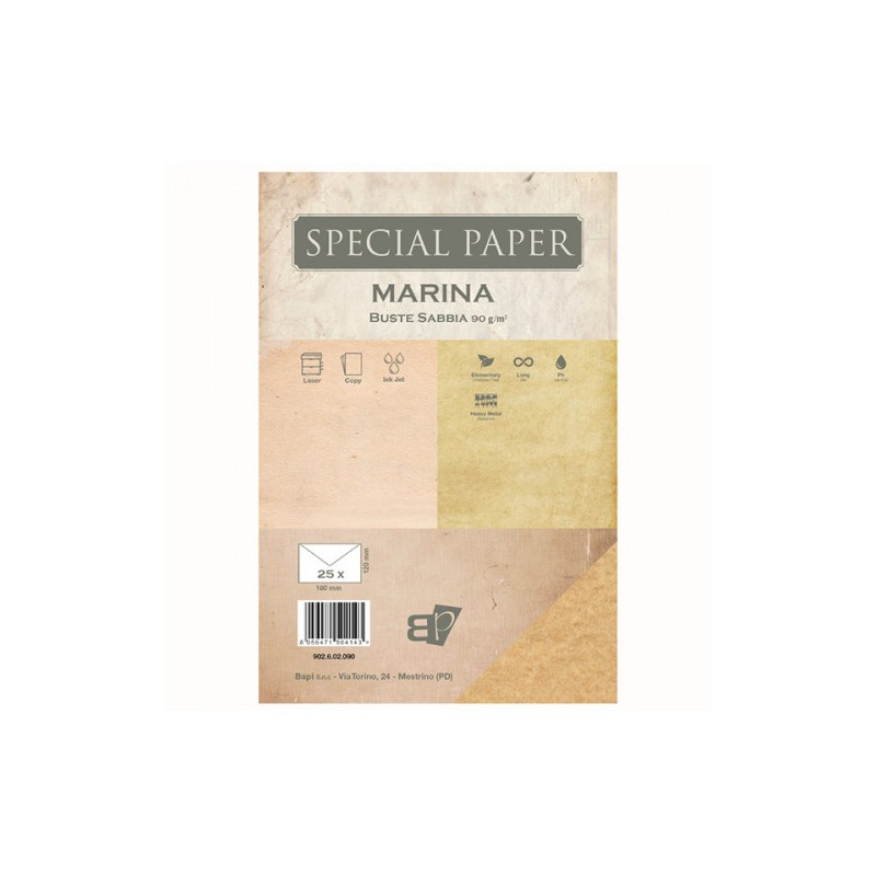 Buste Special Paper Marina sabbia 90gr 180x120 25pz