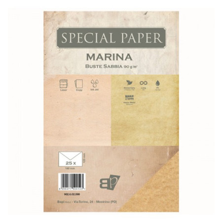 Buste Special Paper Marina sabbia 90gr 180x120 25pz