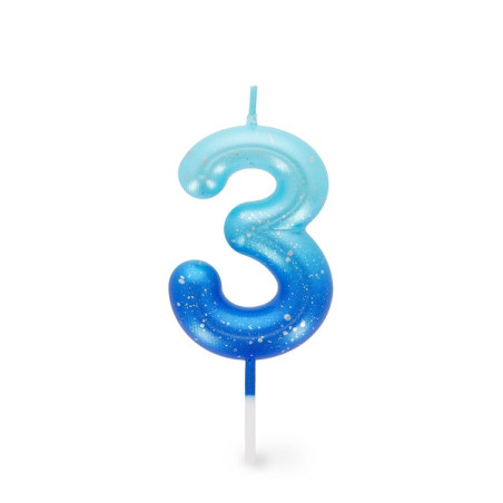 Candelina n.3 blu Legami