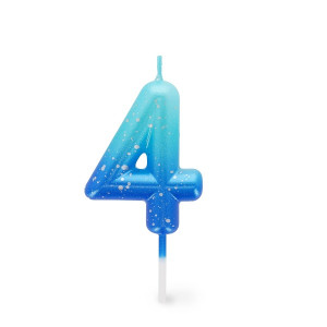 Candelina n.4 blu Legami