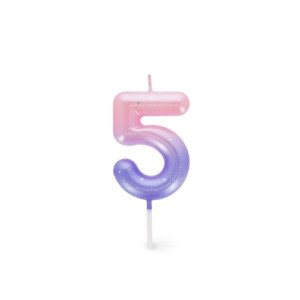 Candelina n.5 pink Legami