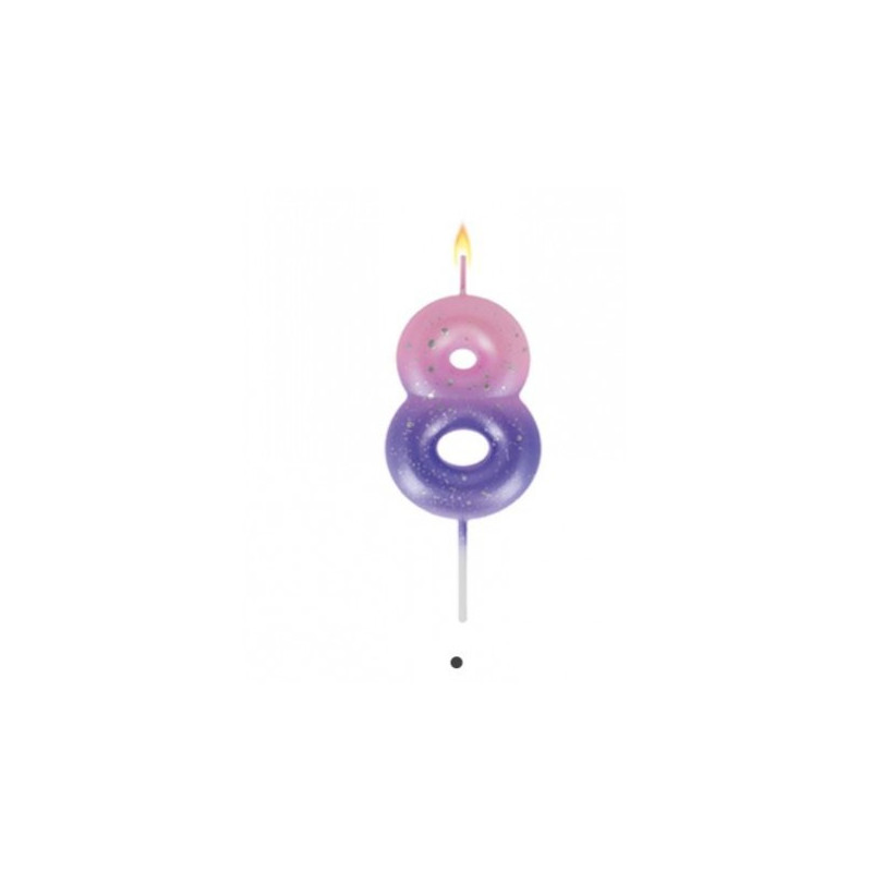 Candelina n.8 pink Legami