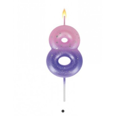 Candelina n.8 pink Legami