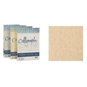 Carta  Pergamena Calligraphy A4 90gr. 50ff nocciola