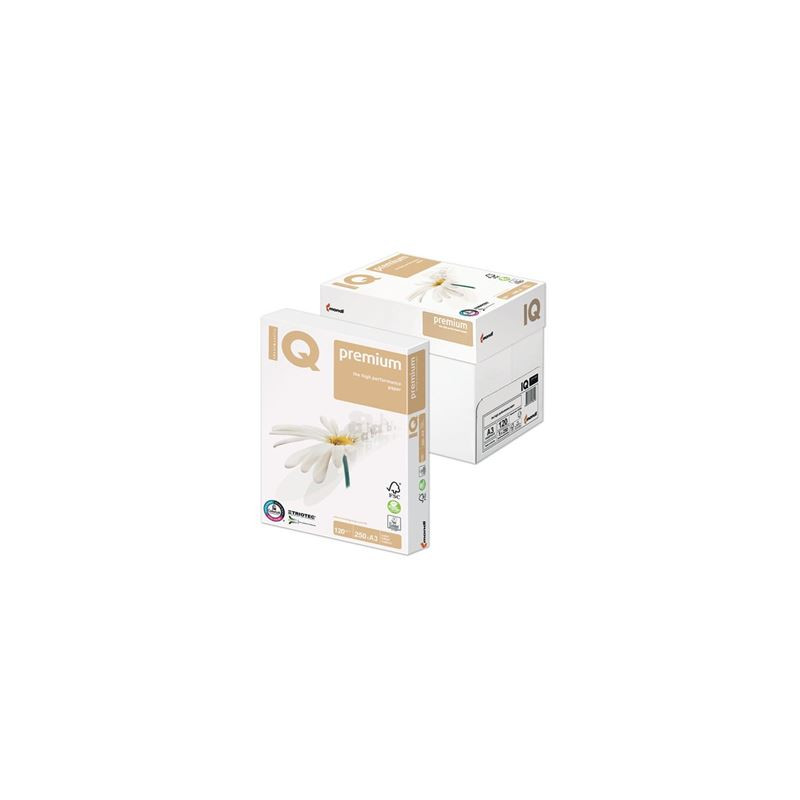 Carta bianca A3 200gr 250fg Iq premium (scatolato a 4)