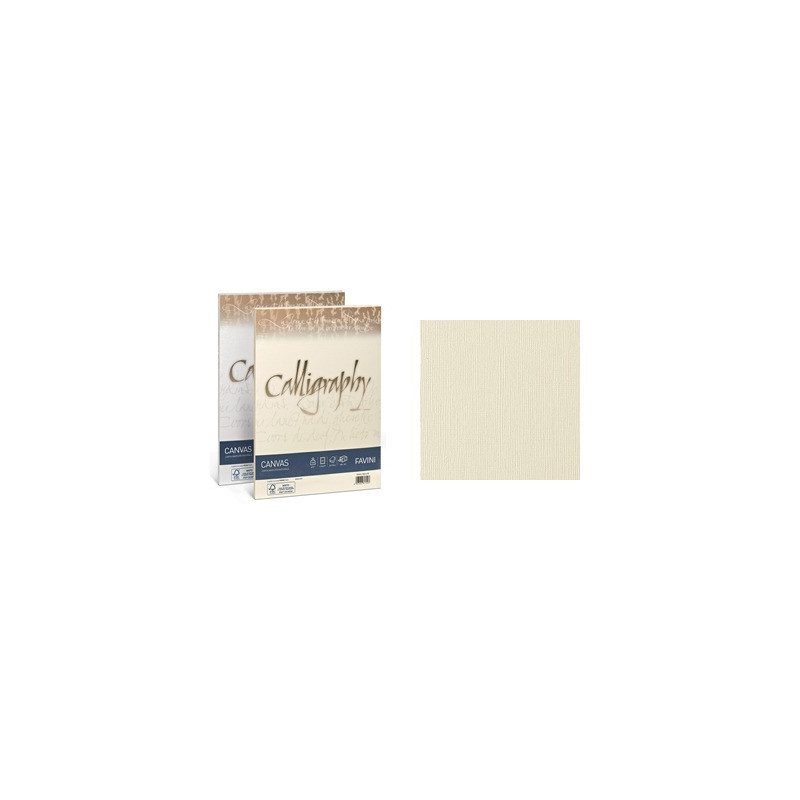 Carta Calligraphy Canvas A4 200gr. 50ff avorio