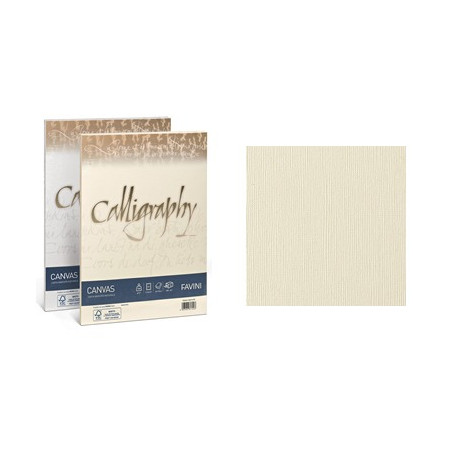 Carta Calligraphy Canvas A4 200gr. 50ff avorio