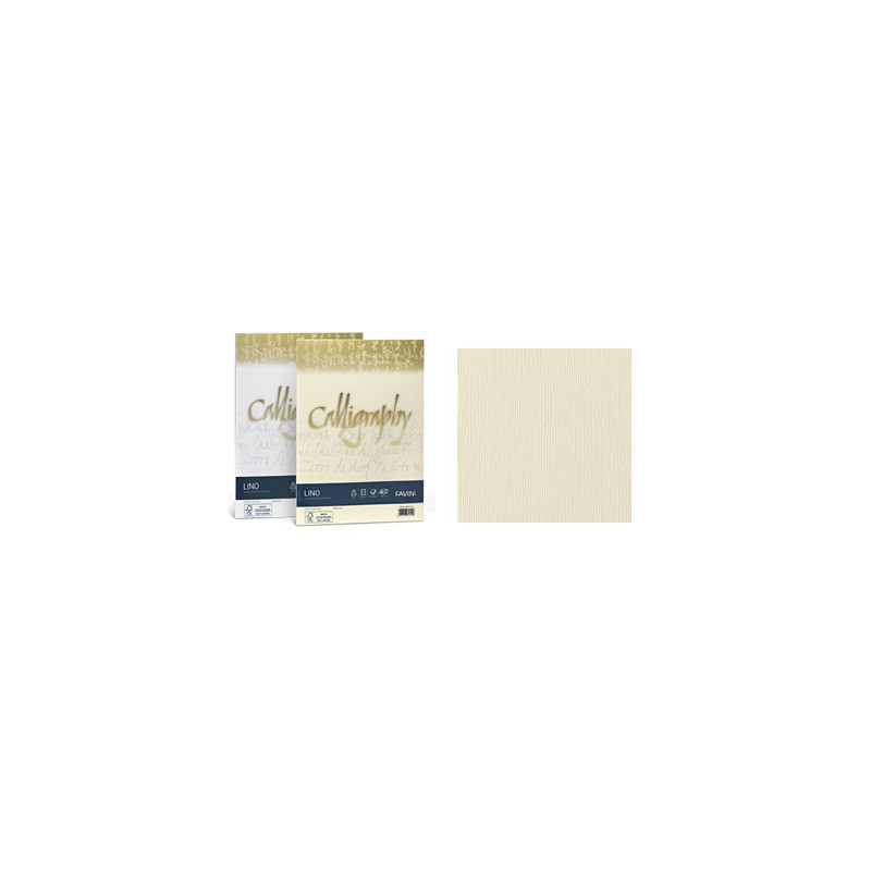 Carta Calligraphy Lino A4 200gr. 50ff avorio