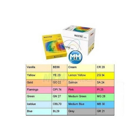 Carta color A3 160gr Maestro 250fg giallo chiaro