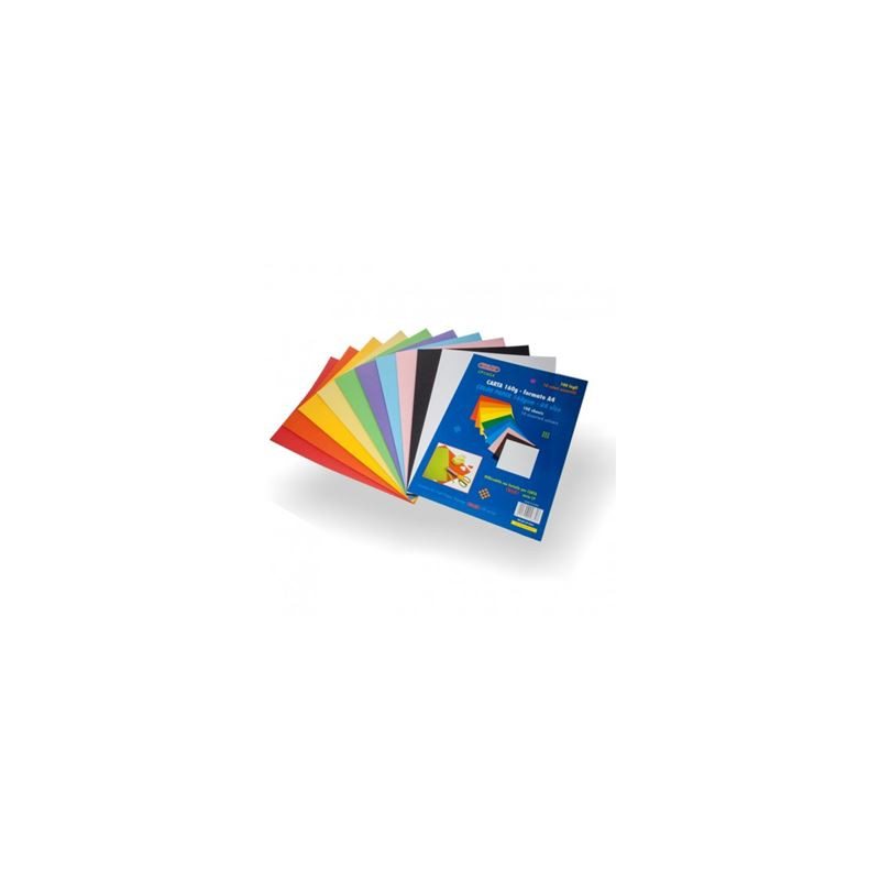 Carta color A4 160gr 100fg 10 colori assortiti wiler
