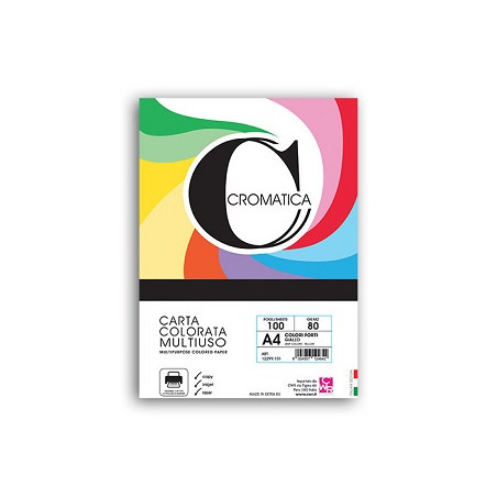 Carta color A4 160gr 100fg giallo (energia cromatica)