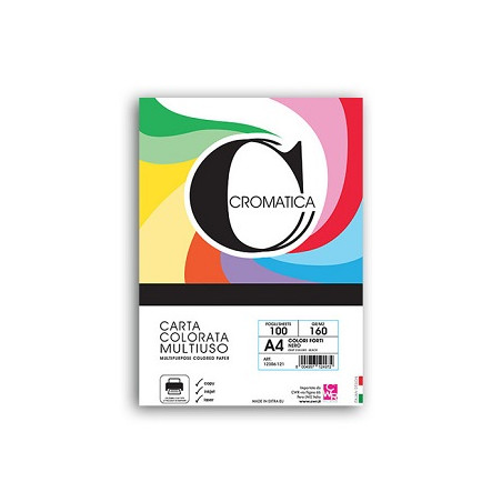 Carta color A4 160gr 100fg nero (energia cromatica)