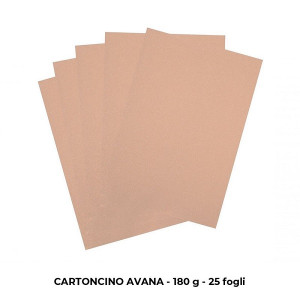 Carta color A4 180gr Avana 25fg