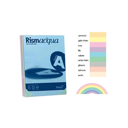 Carta Color A4 200gr Rismacqua 125fg giallo chiaro