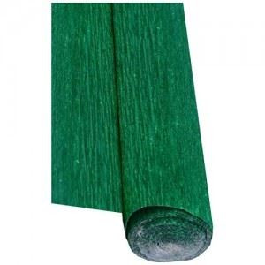 Carta crespa metallizzata verde 50x150