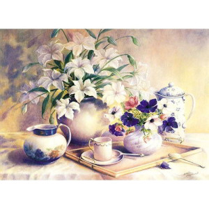 carta decoupage 3D 4fg 17x22 FIORI E TAZZE