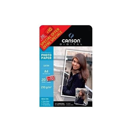 Carta Foto A4 Canson gr.210 satin. 20+10ff