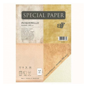 Carta special paper bapi acquerello A4 avorio 160gr 25fg