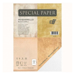 Carta special paper bapi acquerello A4 bianco 200gr 25fg