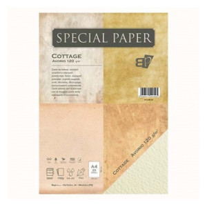 Carta special paper bapi cottage A4 avorio 120gr 25fg