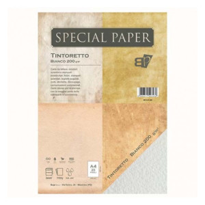 Carta special paper bapi Tintoretto A4 bianca 200gr 25fg
