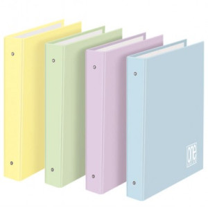 Cartella 4 anelli A4 d.30 one color colore pastello