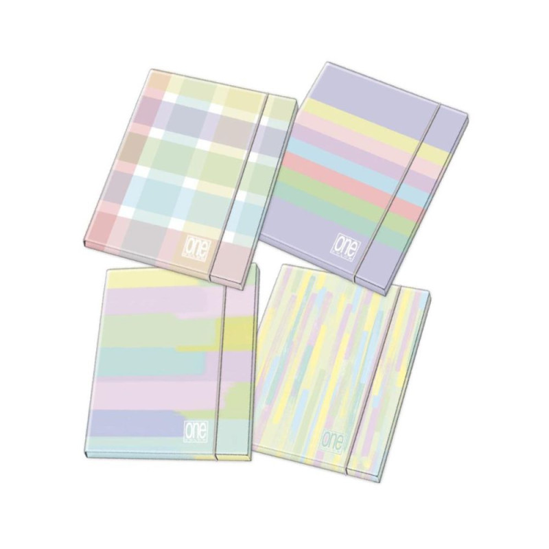 Cartella con elastico dorso 1,2 cm. 26x35 One color pastelplus