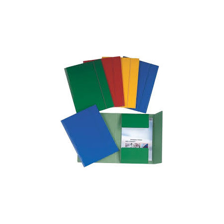 Cartella con elastico in prespan rossa